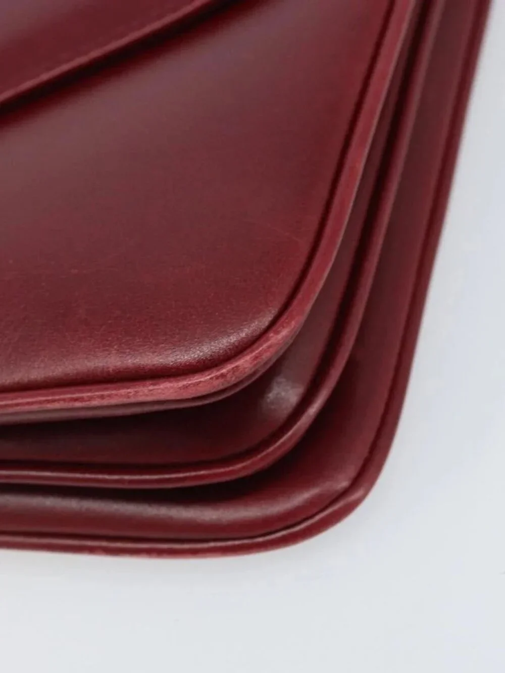 GUCCI Horsebit Shoulder Bag Leather Red Gold Auth ep13642 - Picture 11 of 15